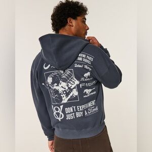 Hollister Boxy Zip-Up Ford Graphic Hoodie